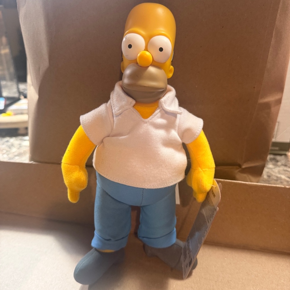 Homer Simpson Collectible Figure - Yellow and White